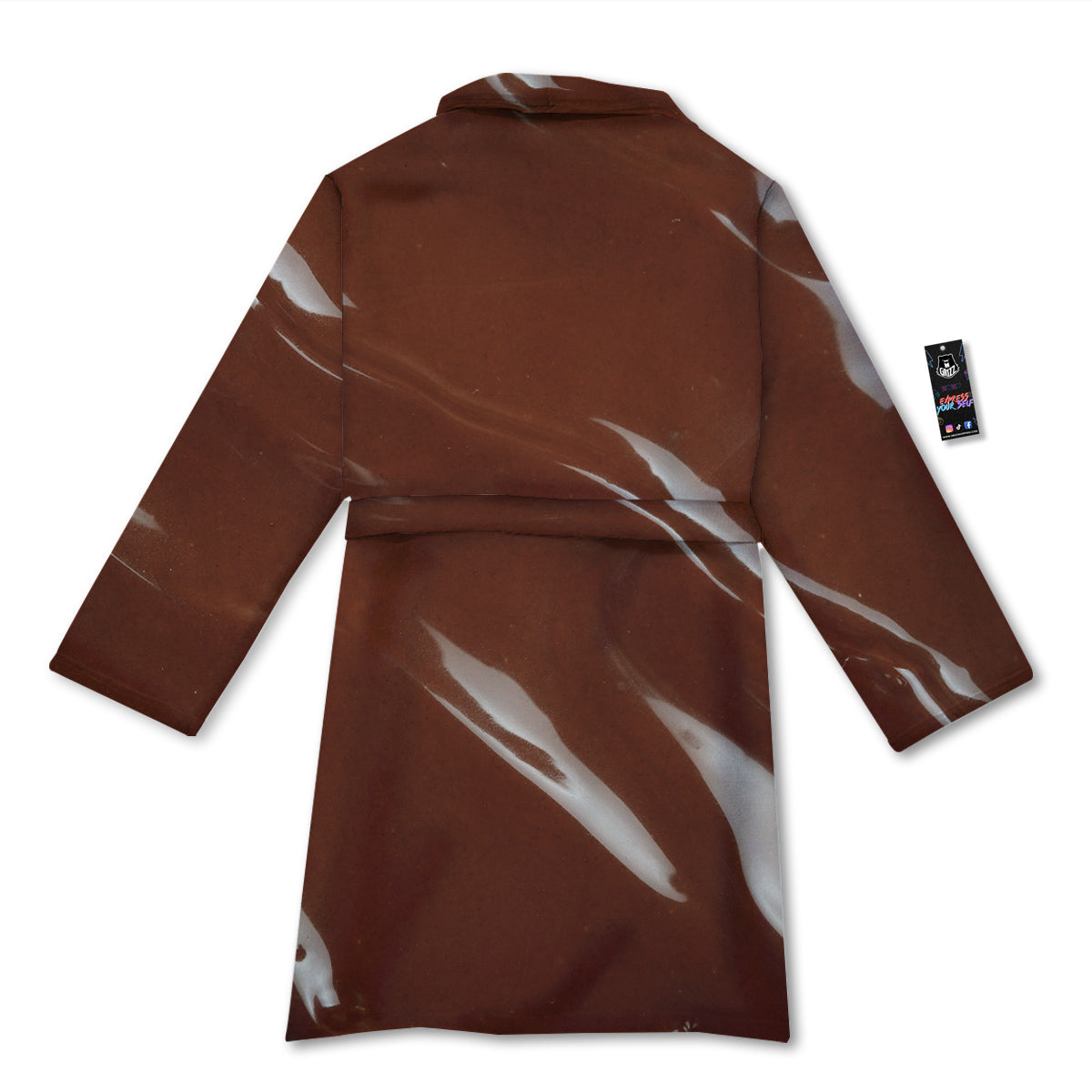 Chocolate Texture Print Bathrobe-grizzshop