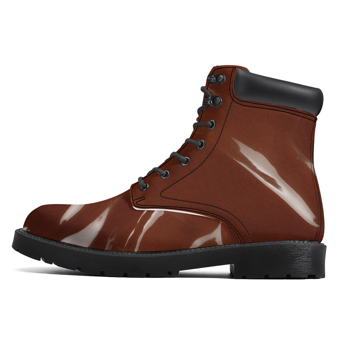 Chocolate Texture Print Boots-grizzshop