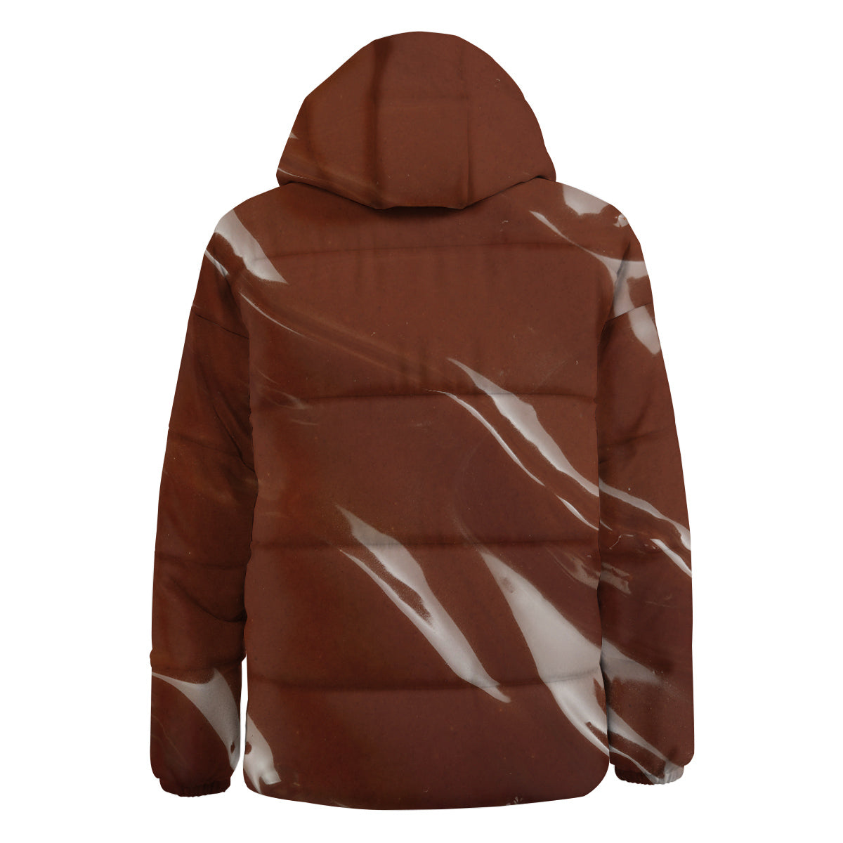 Chocolate Texture Print Down Jacket-grizzshop