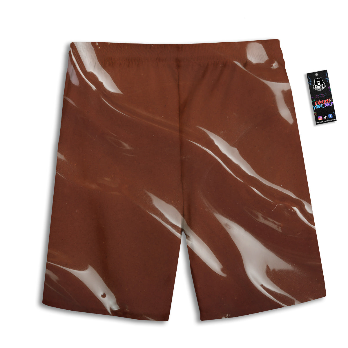 Chocolate Texture Print Men's Athletic Shorts