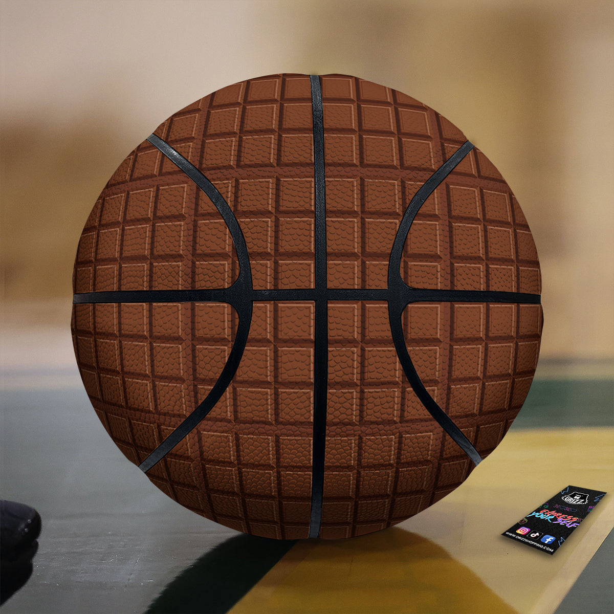 Chocolate Bar Brown Print Pattern Basketball