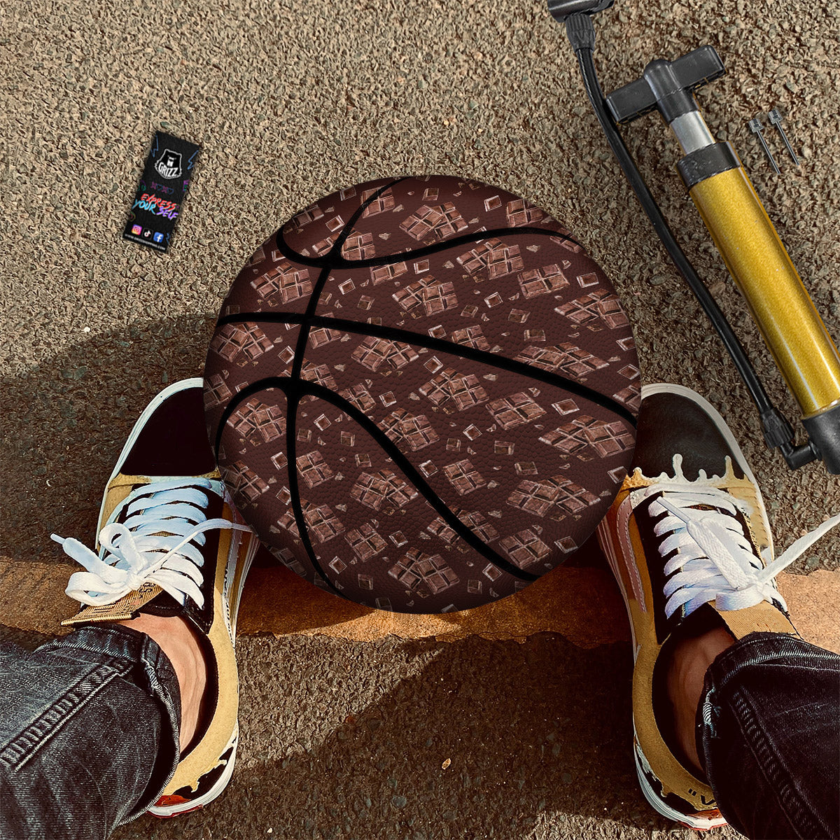Chocolate Bar Print Pattern Basketball