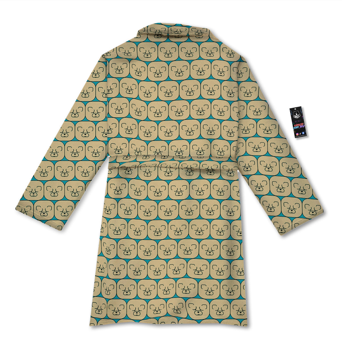 Chow chow Face Print Pattern Bathrobe-grizzshop