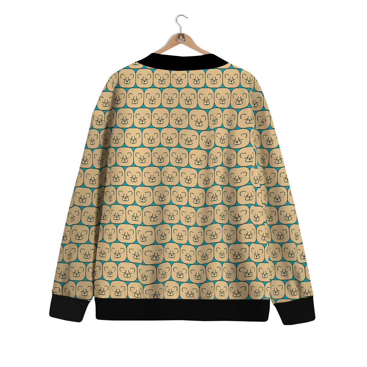 Chow chow Face Print Pattern Cardigan-grizzshop
