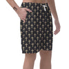 Christian Cross Pattern Print Men's Shorts-grizzshop