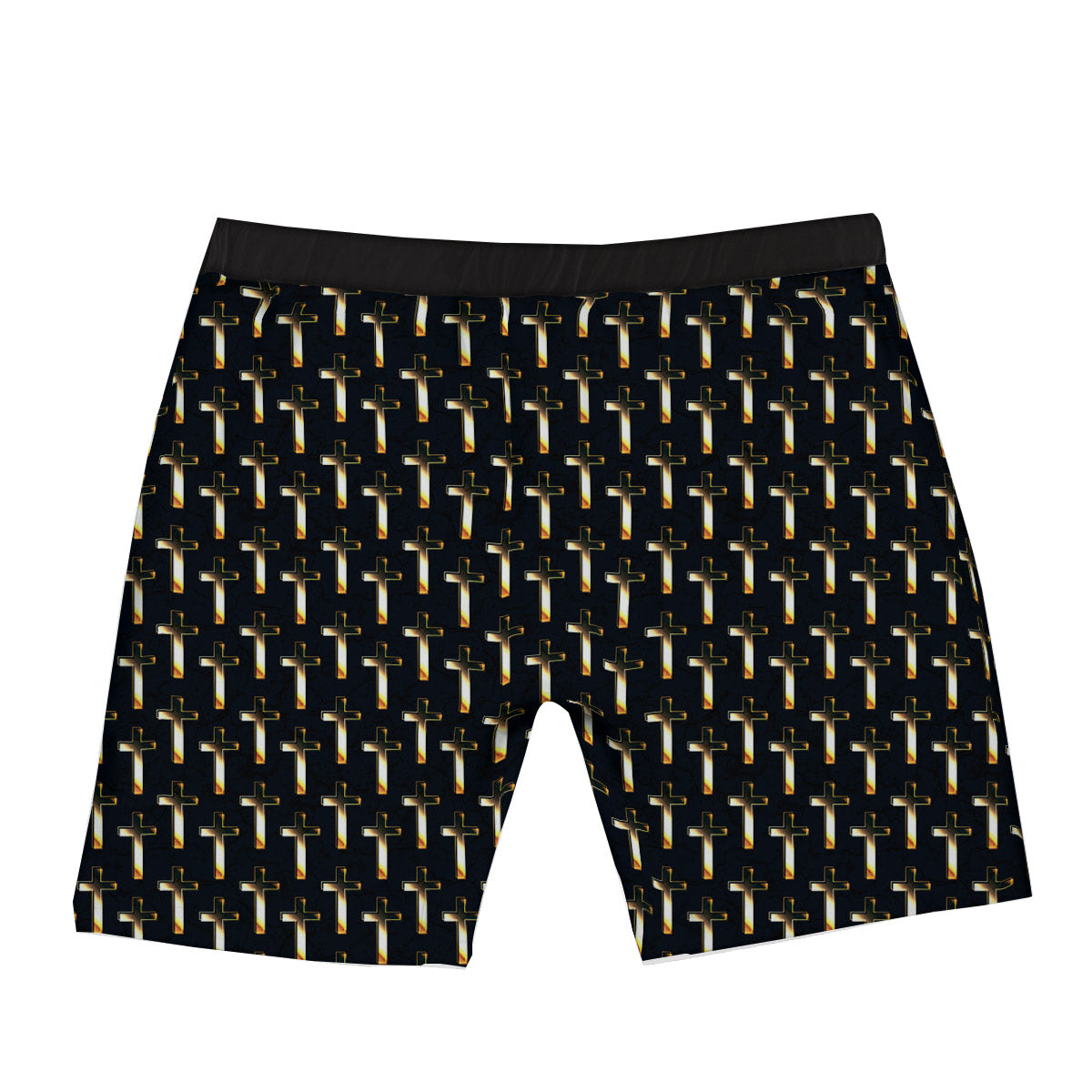 Christian Cross Print Pattern Boxer Briefs-grizzshop