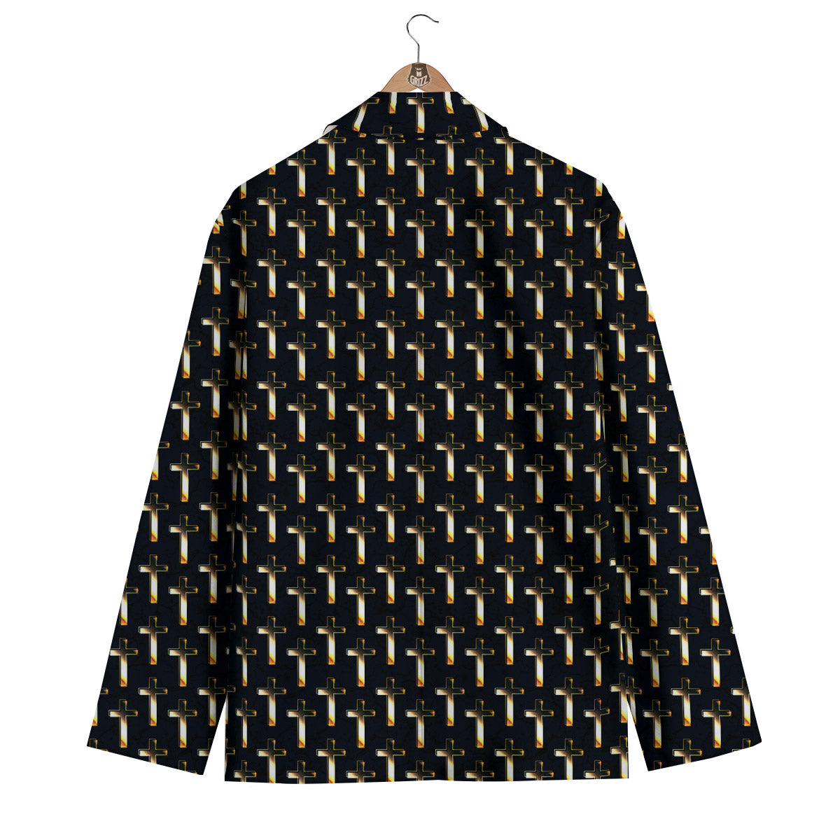 Christian Cross Print Pattern Men's Blazer-grizzshop