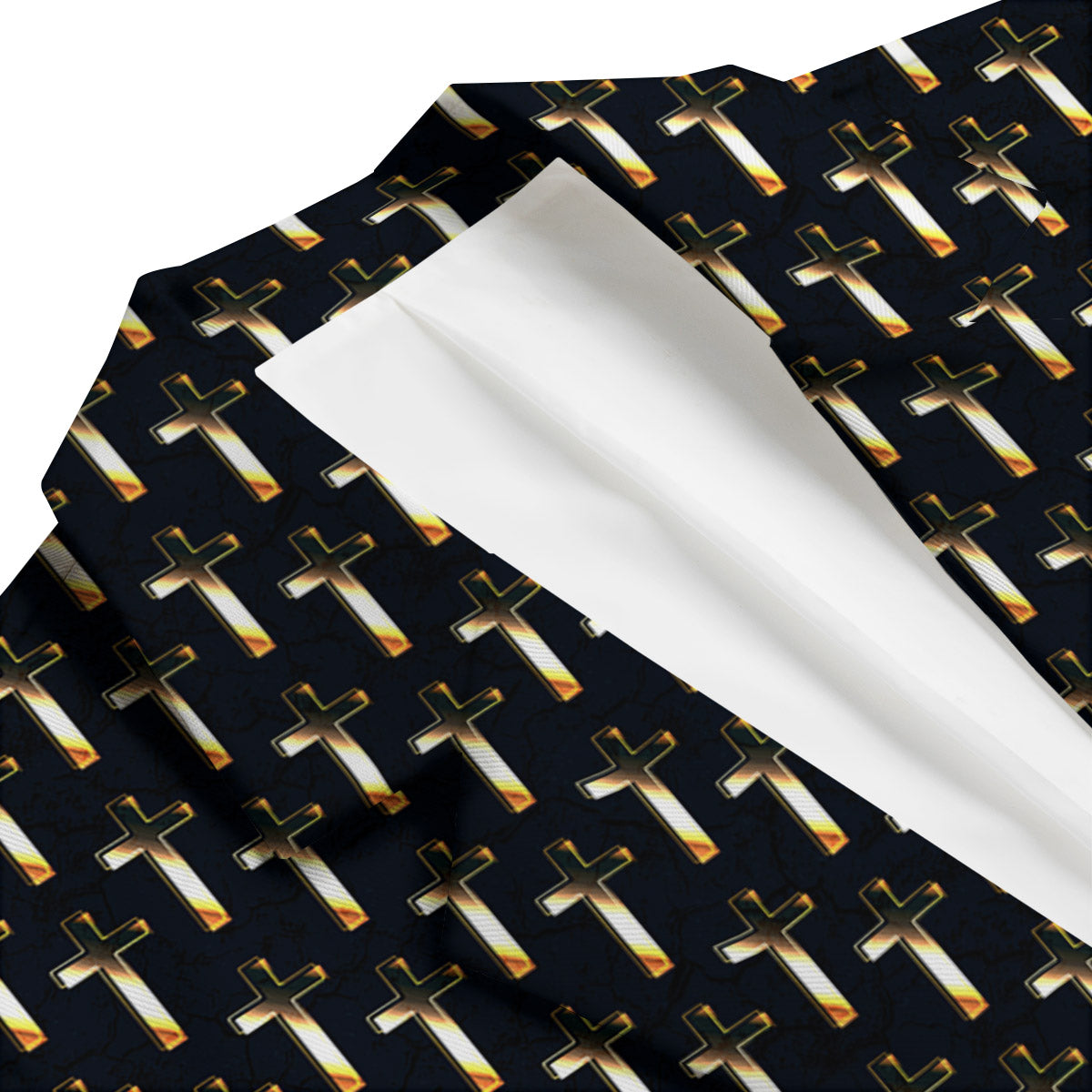 Christian Cross Print Pattern Men's Blazer-grizzshop