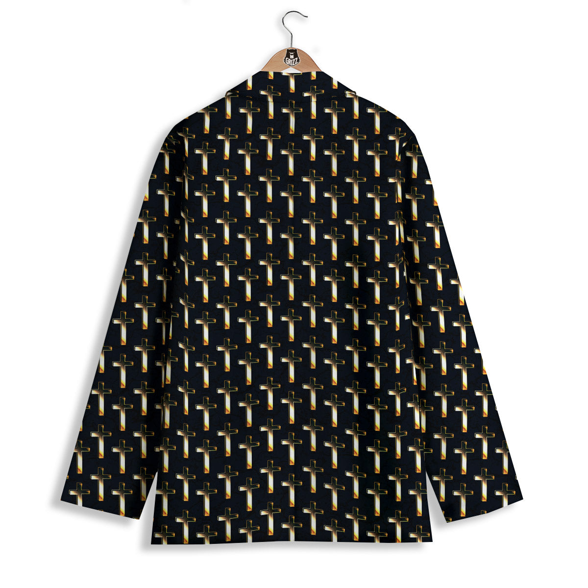 Christian Cross Print Pattern Women's Blazer-grizzshop
