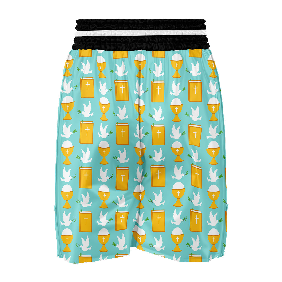 Christian Dove Pattern Print Boxing Shorts-grizzshop