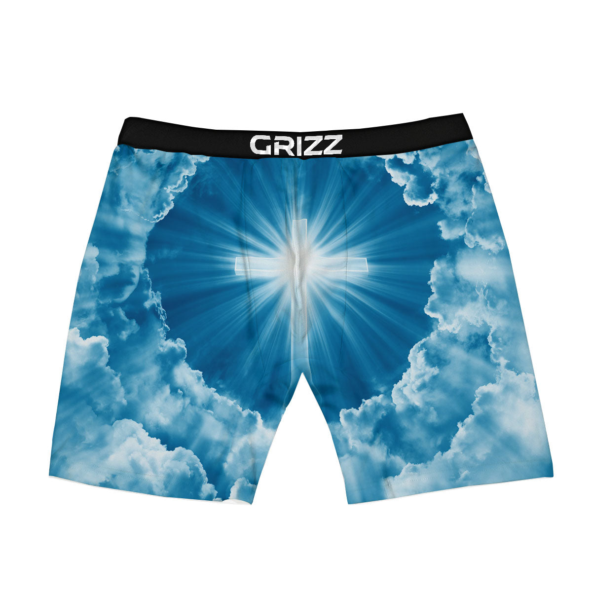 Christian Holy Cross Shiny Print Boxer Briefs-grizzshop