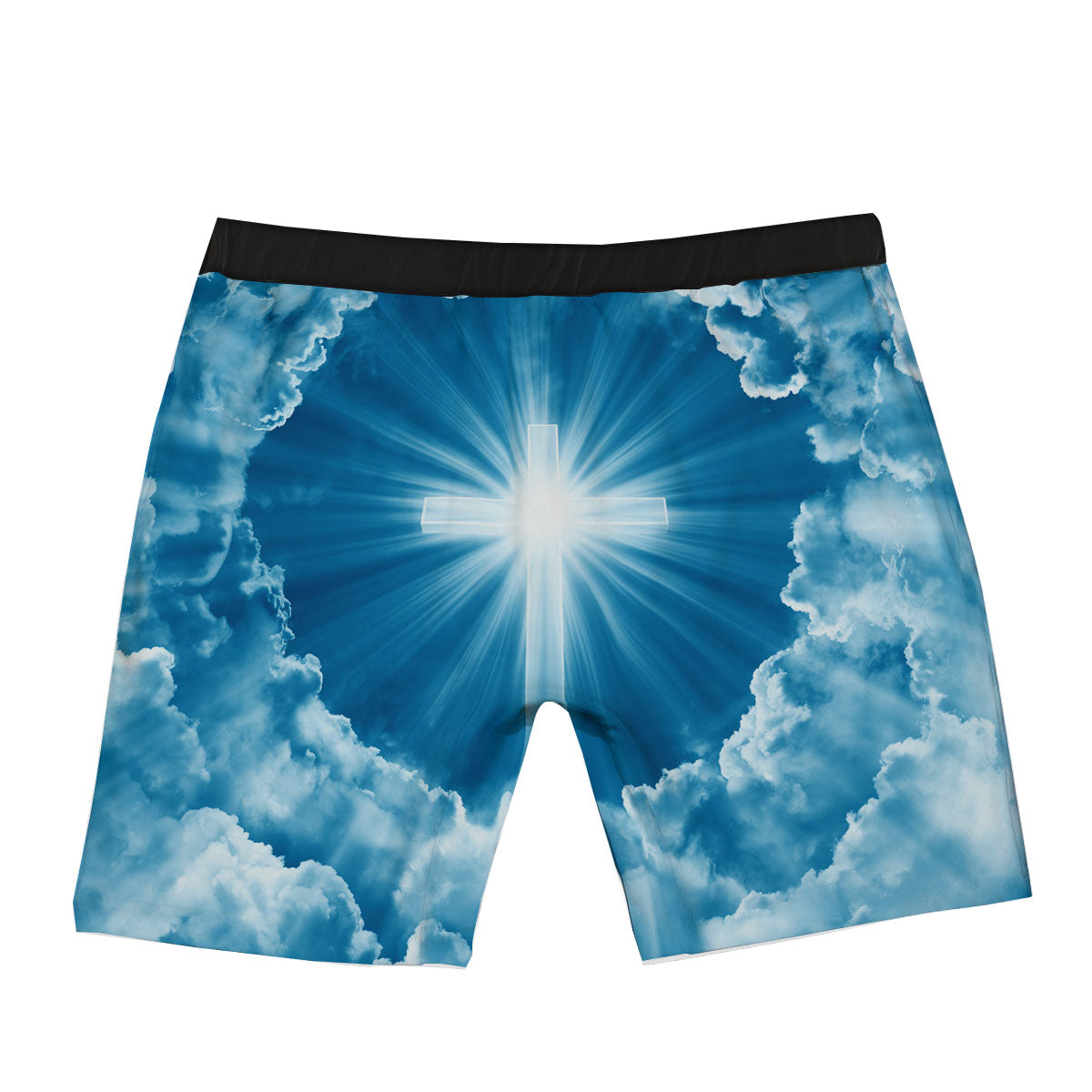 Christian Holy Cross Shiny Print Boxer Briefs-grizzshop