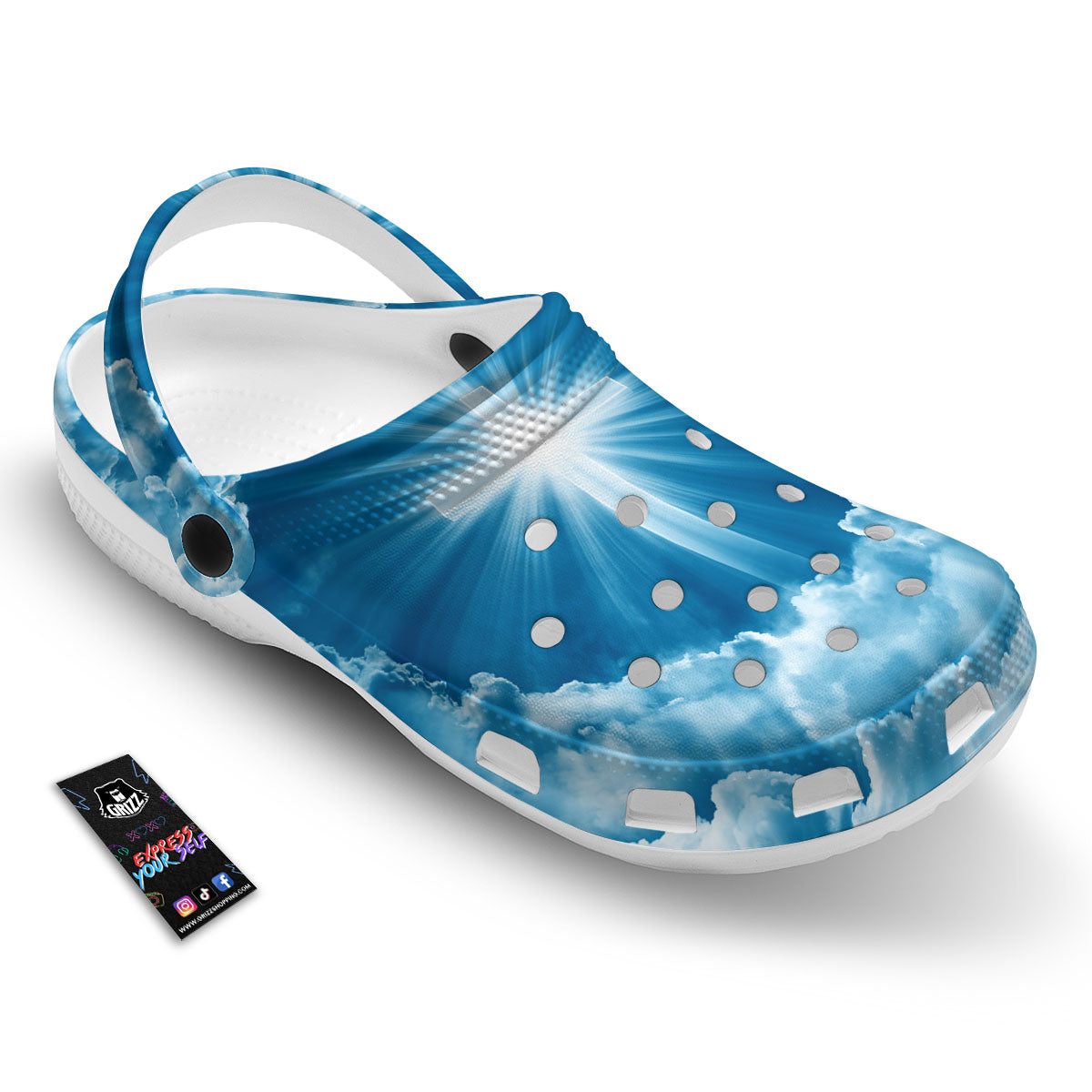 Christian Holy Cross Shiny Print Clog-grizzshop