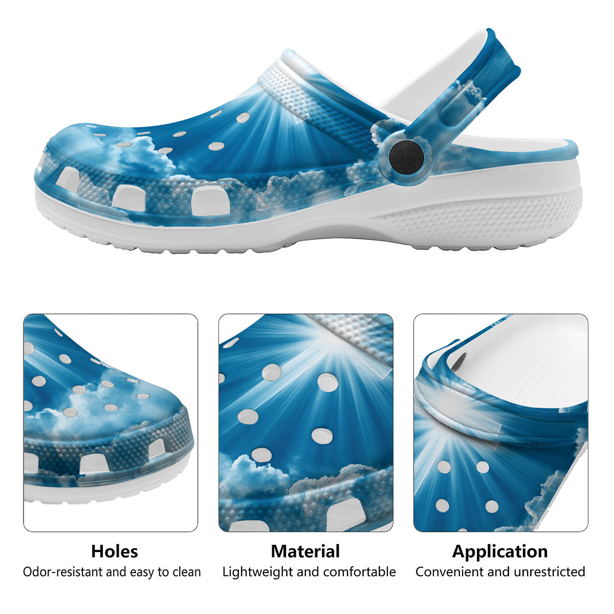 Christian Holy Cross Shiny Print Clog-grizzshop