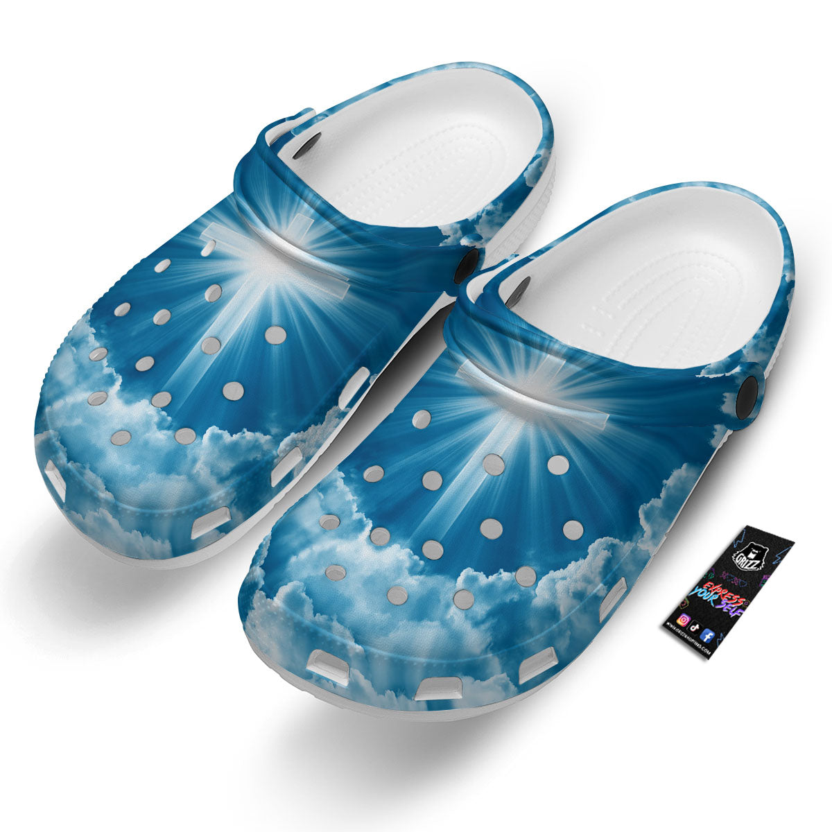 Christian Holy Cross Shiny Print Clog-grizzshop