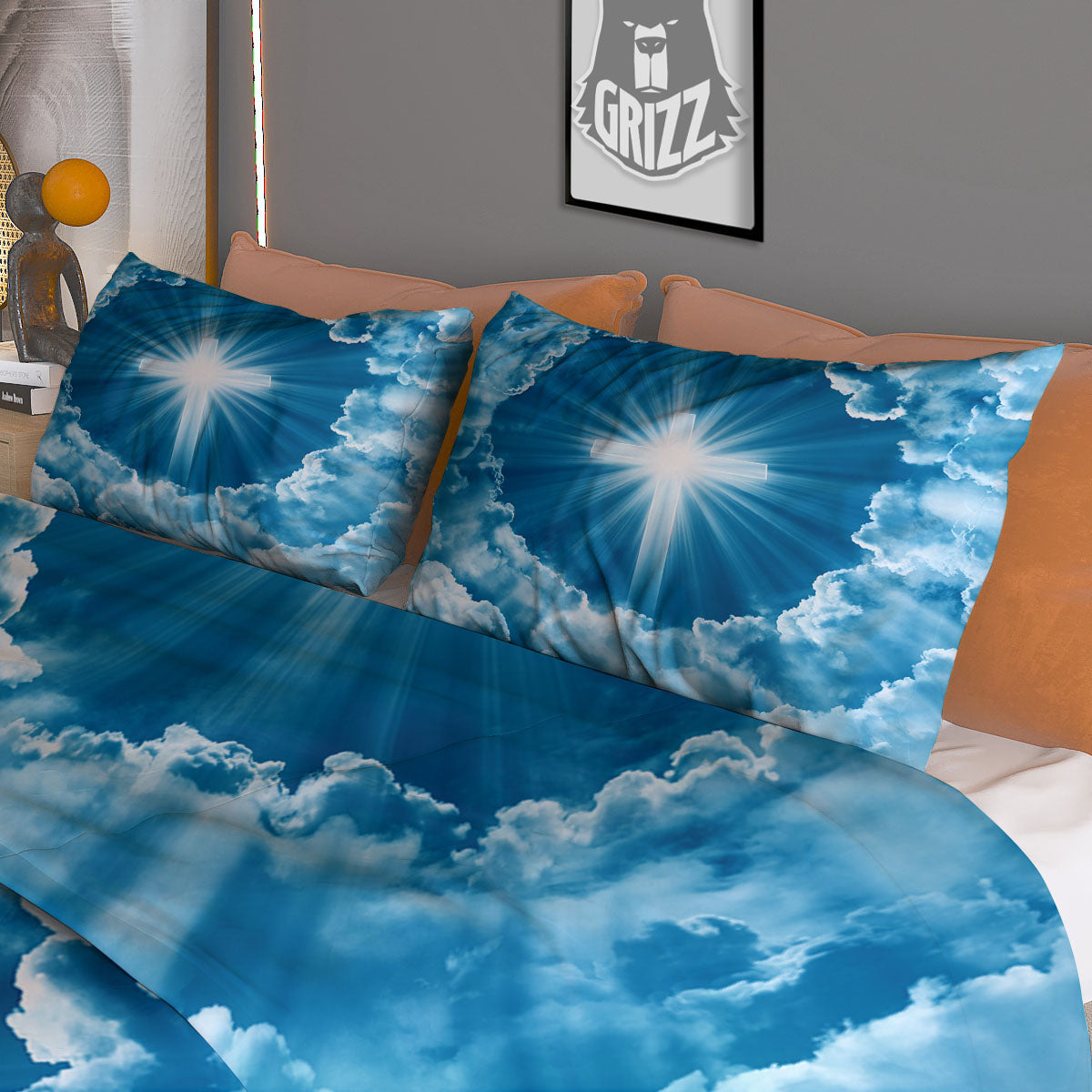 Chakra Vishuddha Print Pattern Duvet Cover Bedding Set