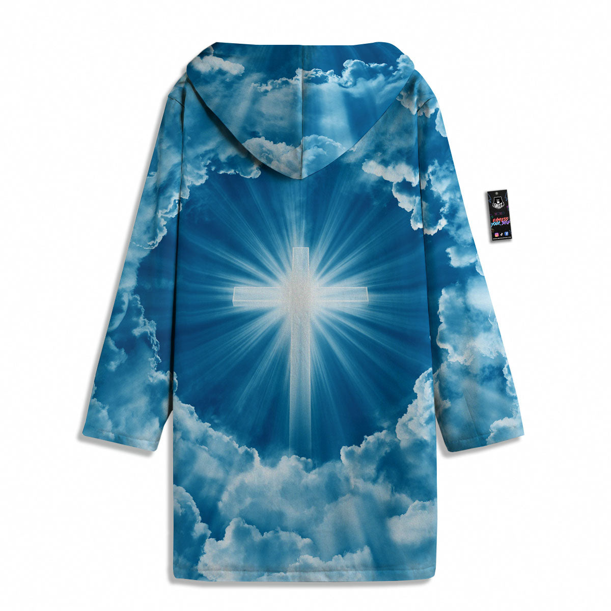 Christian Holy Cross Shiny Print Men's Windbreaker Jacket-grizzshop
