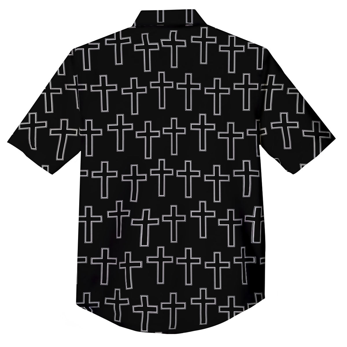 Christian Orthodox Print Pattern Button Up Shirt-grizzshop