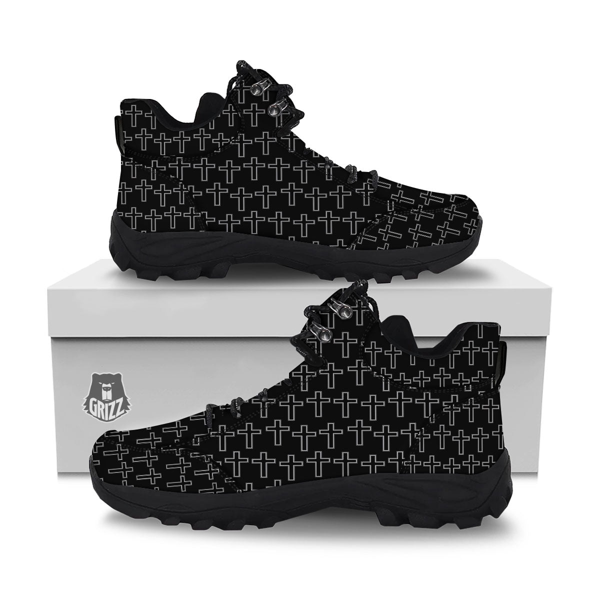 Christian Orthodox Print Pattern Hiking Shoes-grizzshop