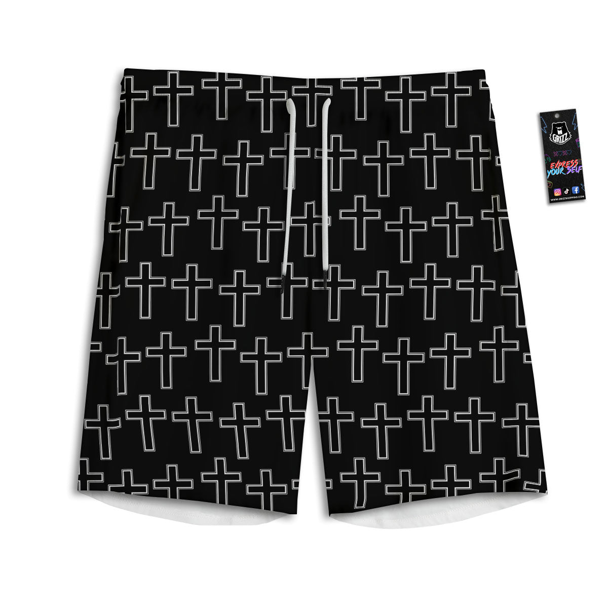 Christian Orthodox Print Pattern Men's Athletic Shorts