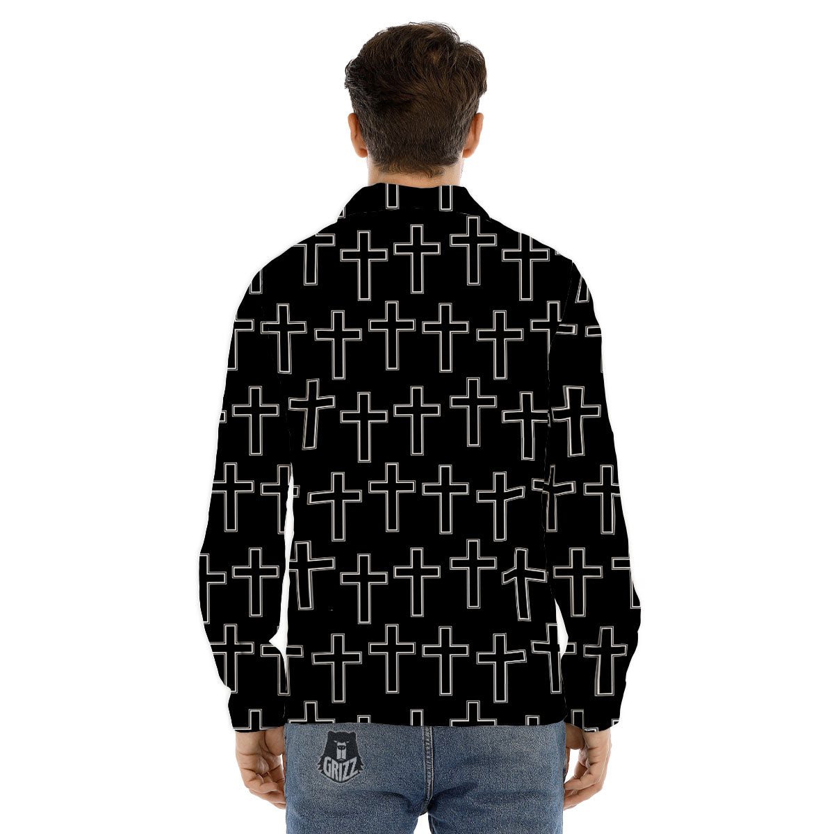 Christian Orthodox Print Pattern Men's Dress Shirts-grizzshop