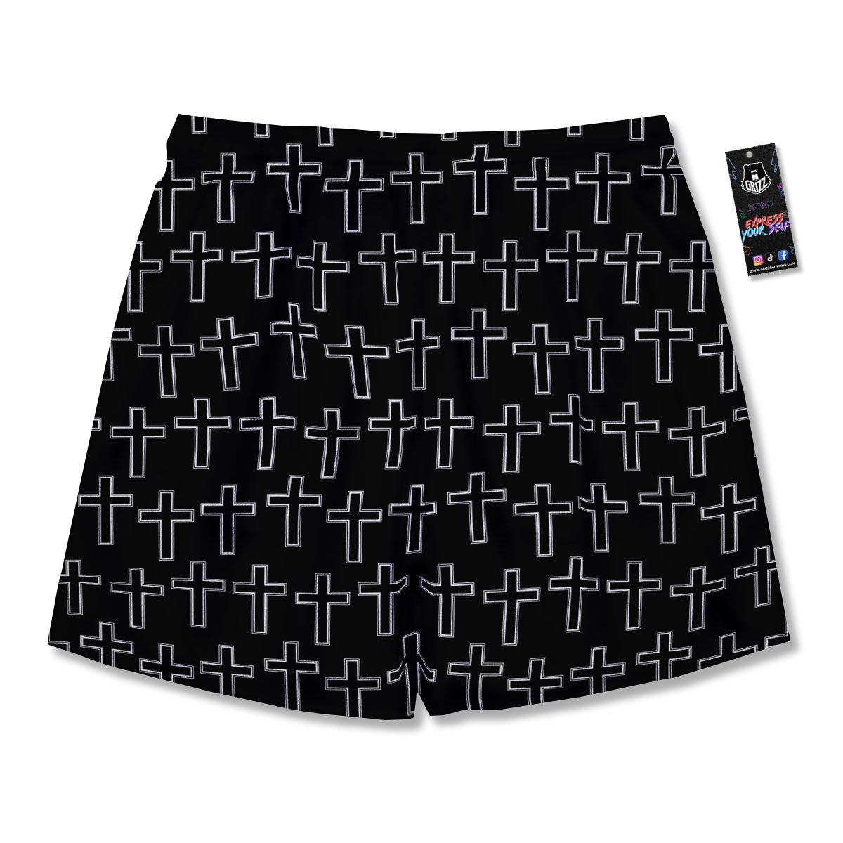 Christian Orthodox Print Pattern Men's Running Shorts-grizzshop