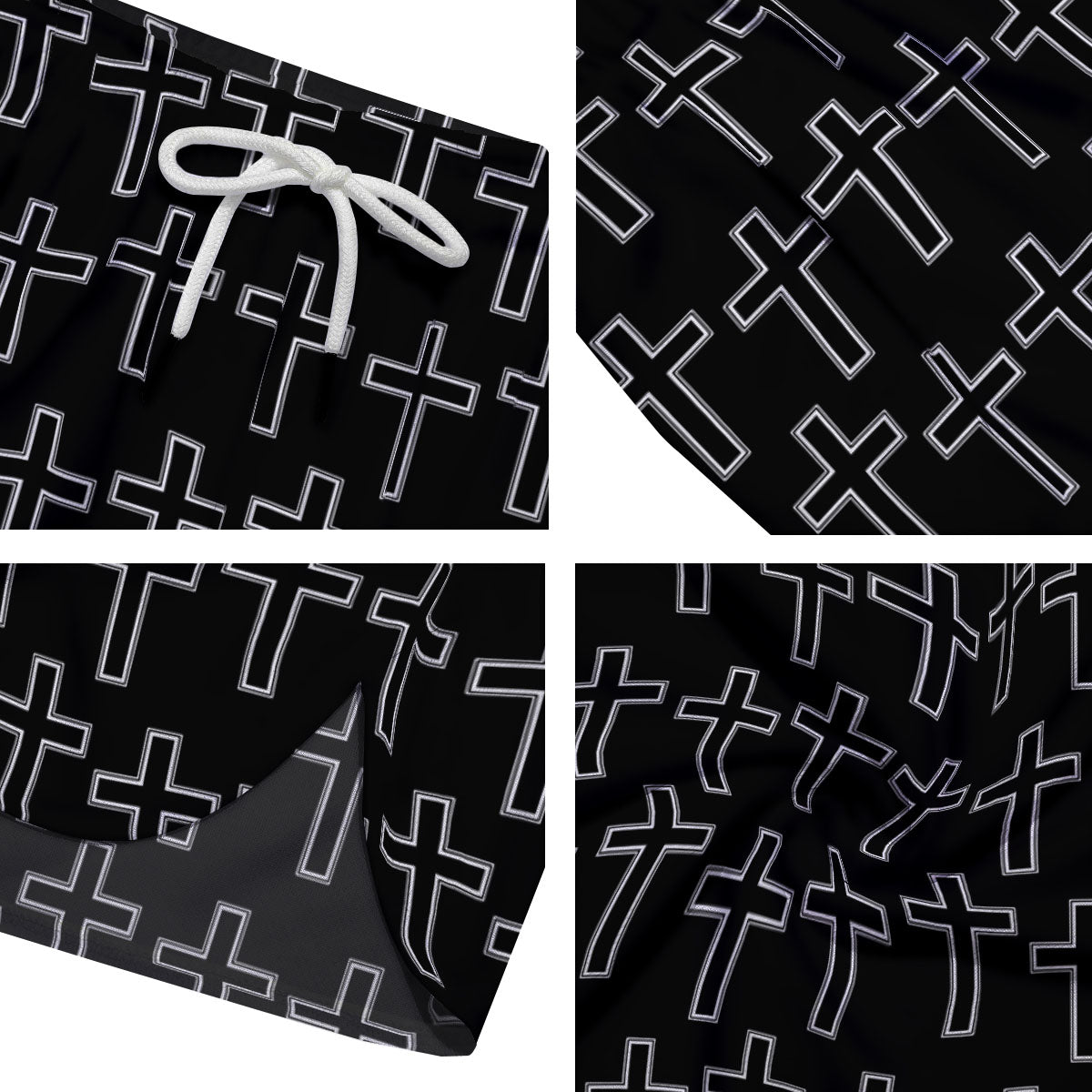 Christian Orthodox Print Pattern Men's Running Shorts-grizzshop