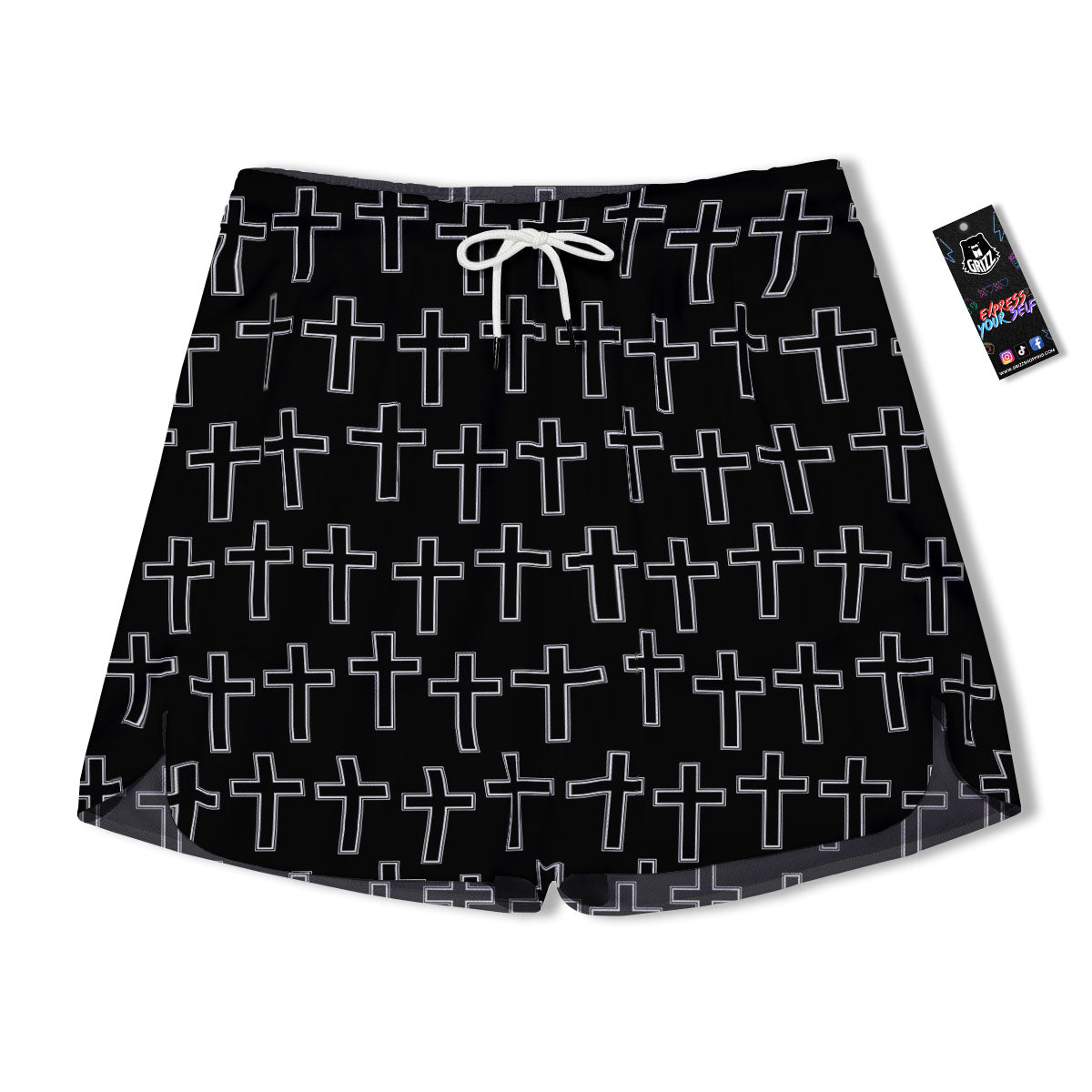 Christian Orthodox Print Pattern Men's Running Shorts-grizzshop