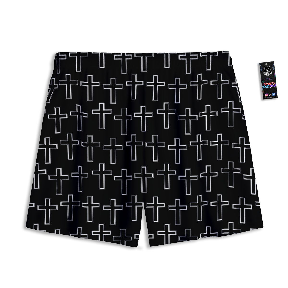 Christian Orthodox Print Pattern Mesh Shorts