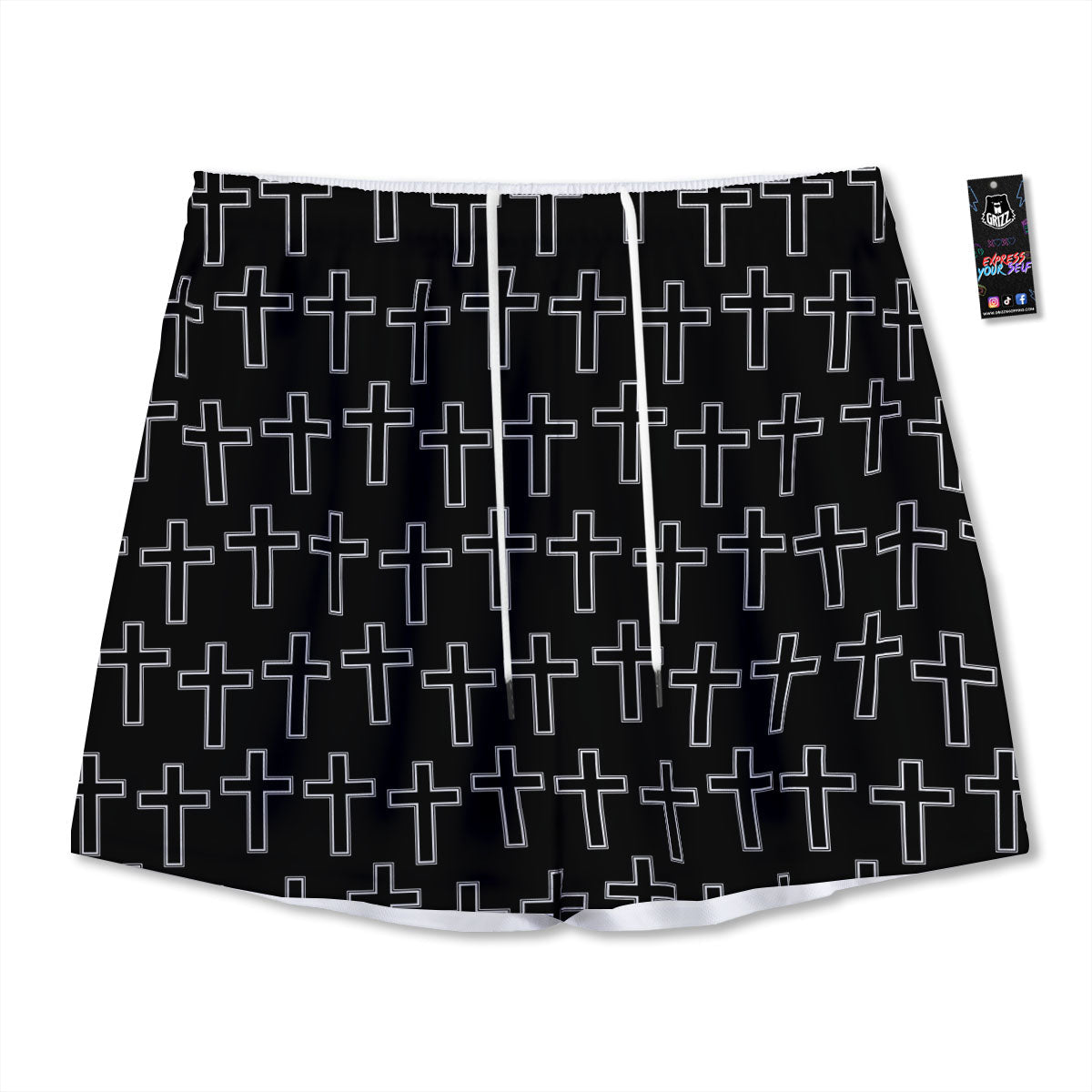 Christian Orthodox Print Pattern Mesh Shorts