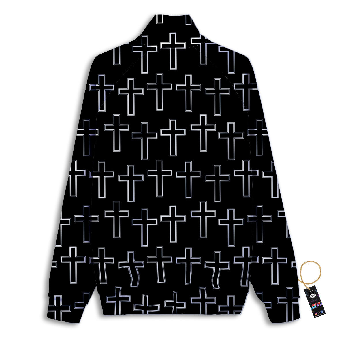 Christian Orthodox Print Pattern Track Jacket-grizzshop