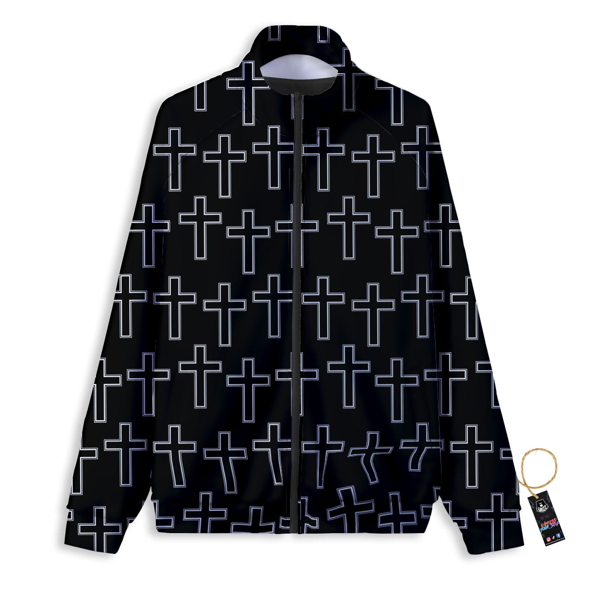 Christian Orthodox Print Pattern Track Jacket-grizzshop