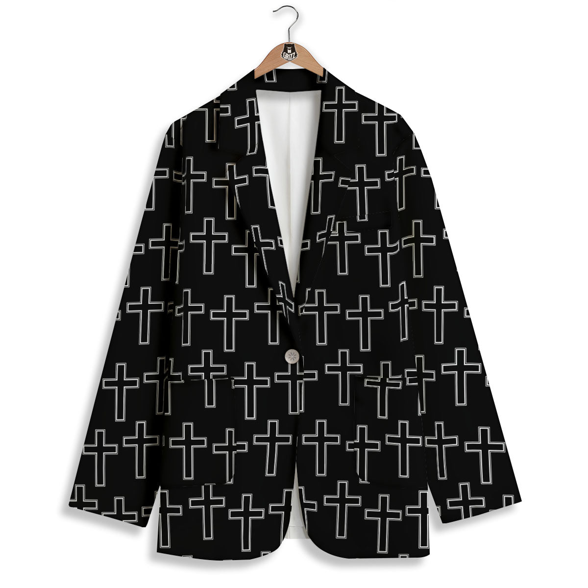 Christian Orthodox Print Pattern Women's Blazer-grizzshop