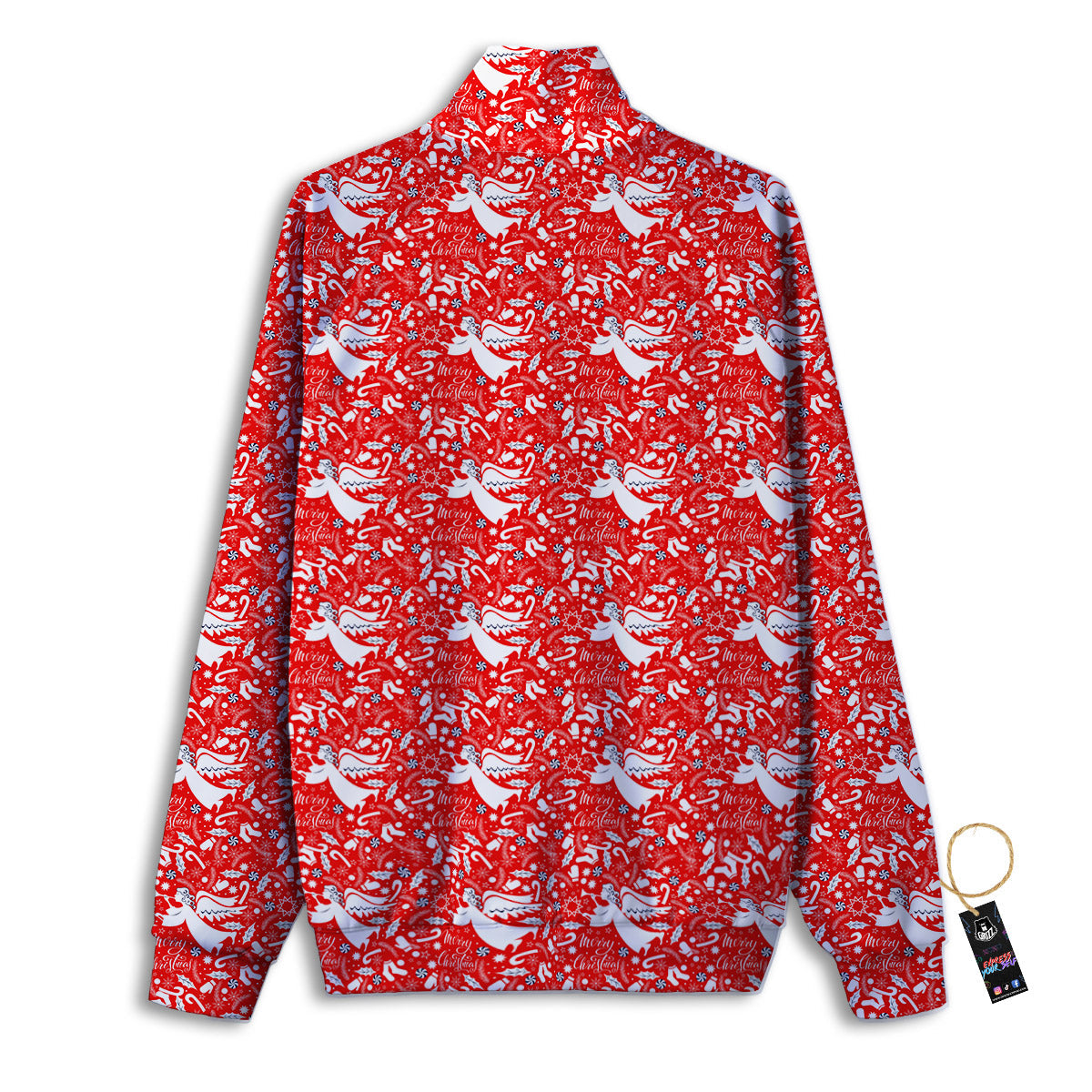 Christmas Angel Print Pattern Track Jacket-grizzshop