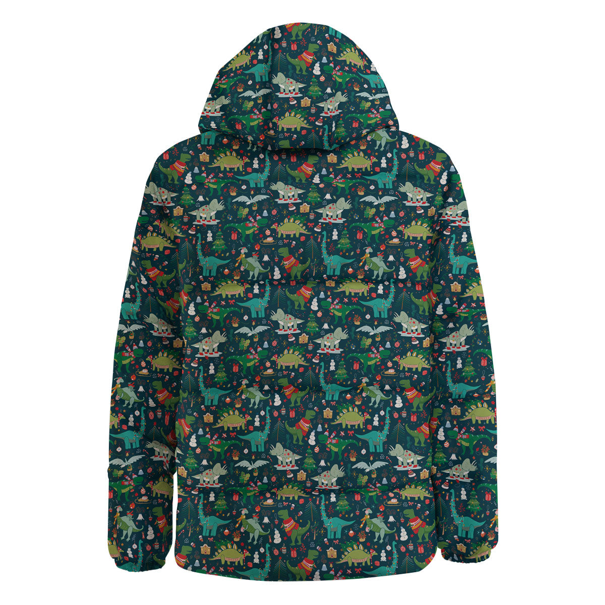 Christmas Animals Fun Print Pattern Down Jacket-grizzshop