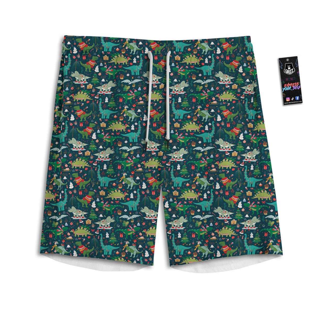 Chakra Manipura Symbol Print Men's Athletic Shorts