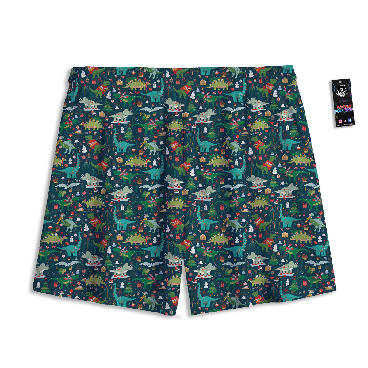 Christmas Animals Fun Print Pattern Mesh Shorts
