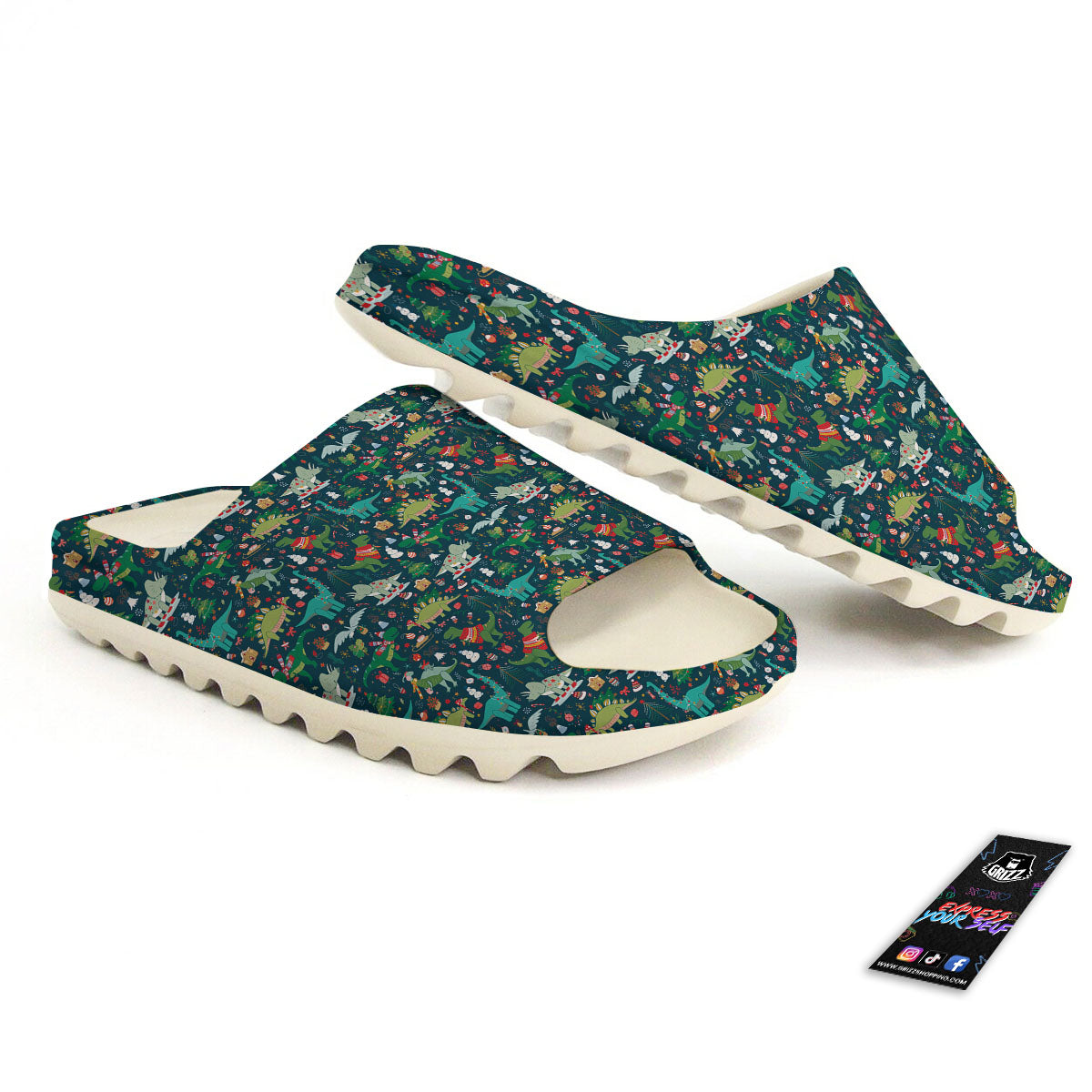 Christmas Animals Fun Print Pattern Sandals-grizzshop