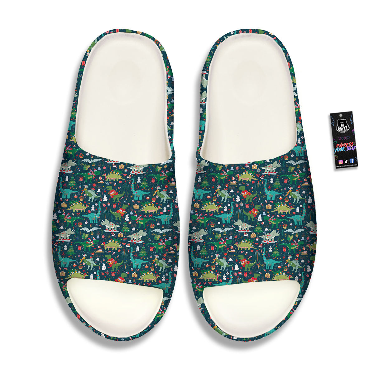 Christmas Animals Fun Print Pattern Sandals-grizzshop