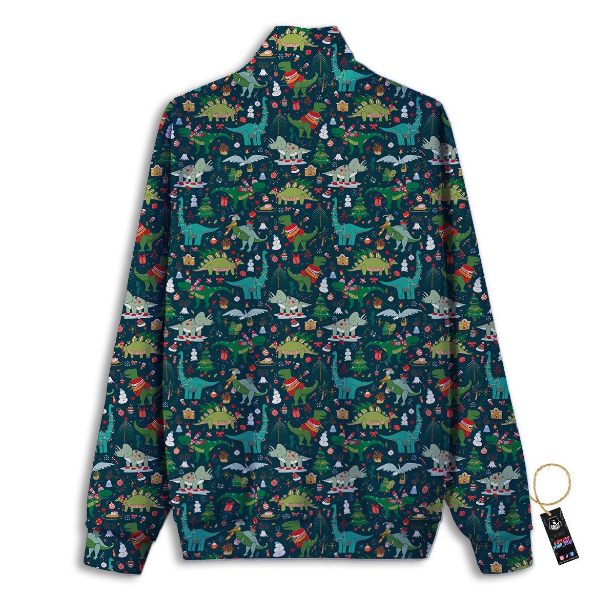 Christmas Animals Fun Print Pattern Track Jacket-grizzshop