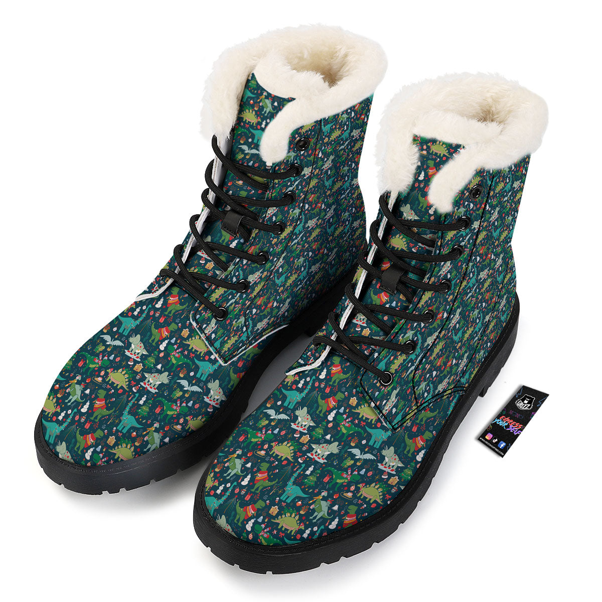 Christmas Animals Fun Print Pattern Winter Boots-grizzshop