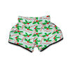 Christmas Cady Cane Pattern Print Muay Thai Boxing Shorts-grizzshop