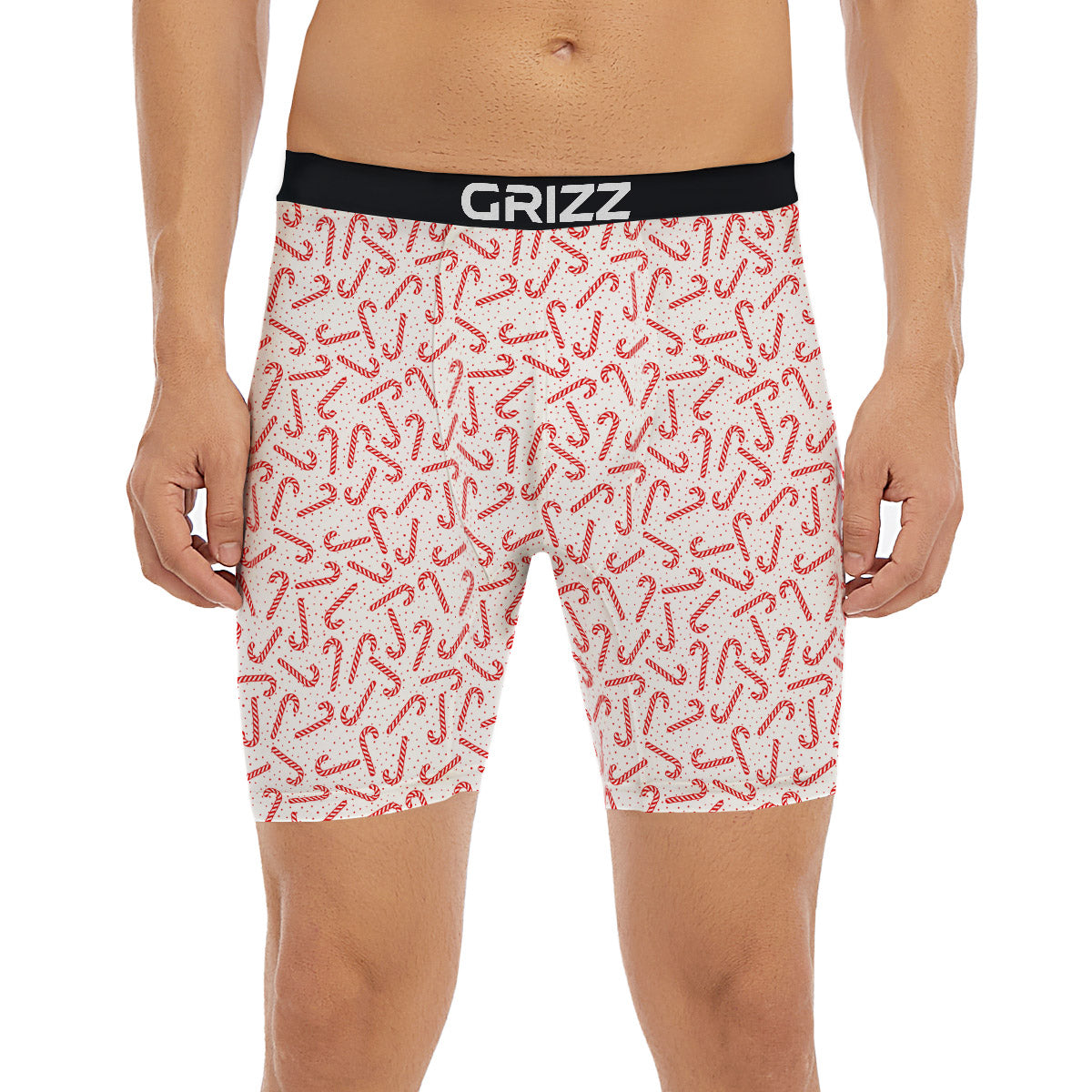 Christmas Candy Print Pattern Boxer Briefs-grizzshop