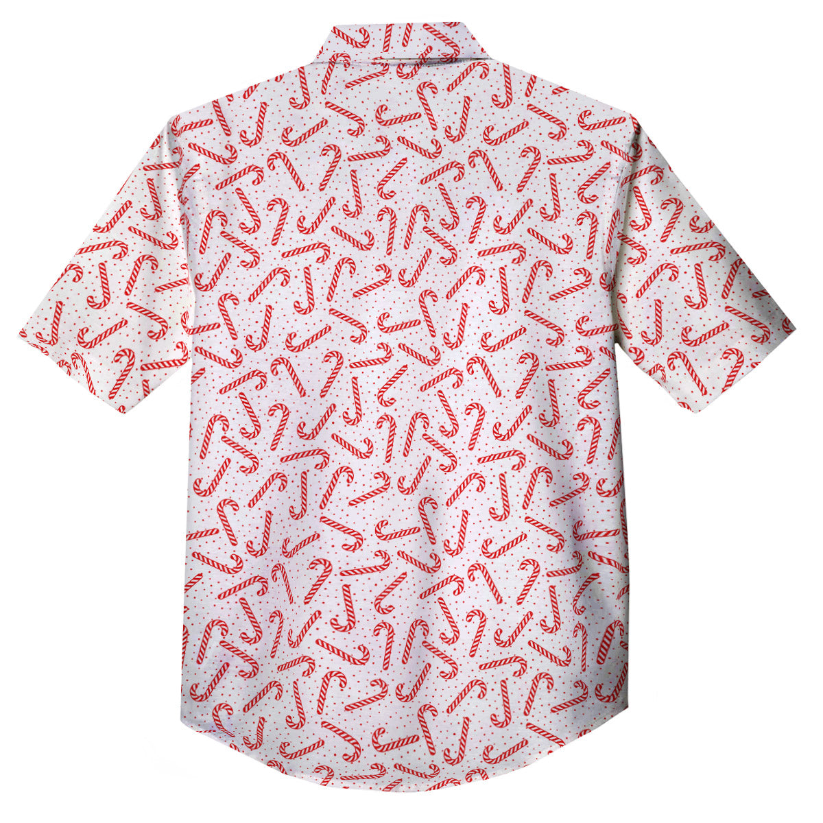 Christmas Candy Print Pattern Button Up Shirt-grizzshop