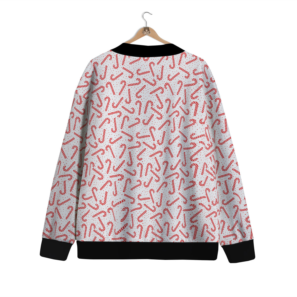 Christmas Candy Print Pattern Cardigan-grizzshop