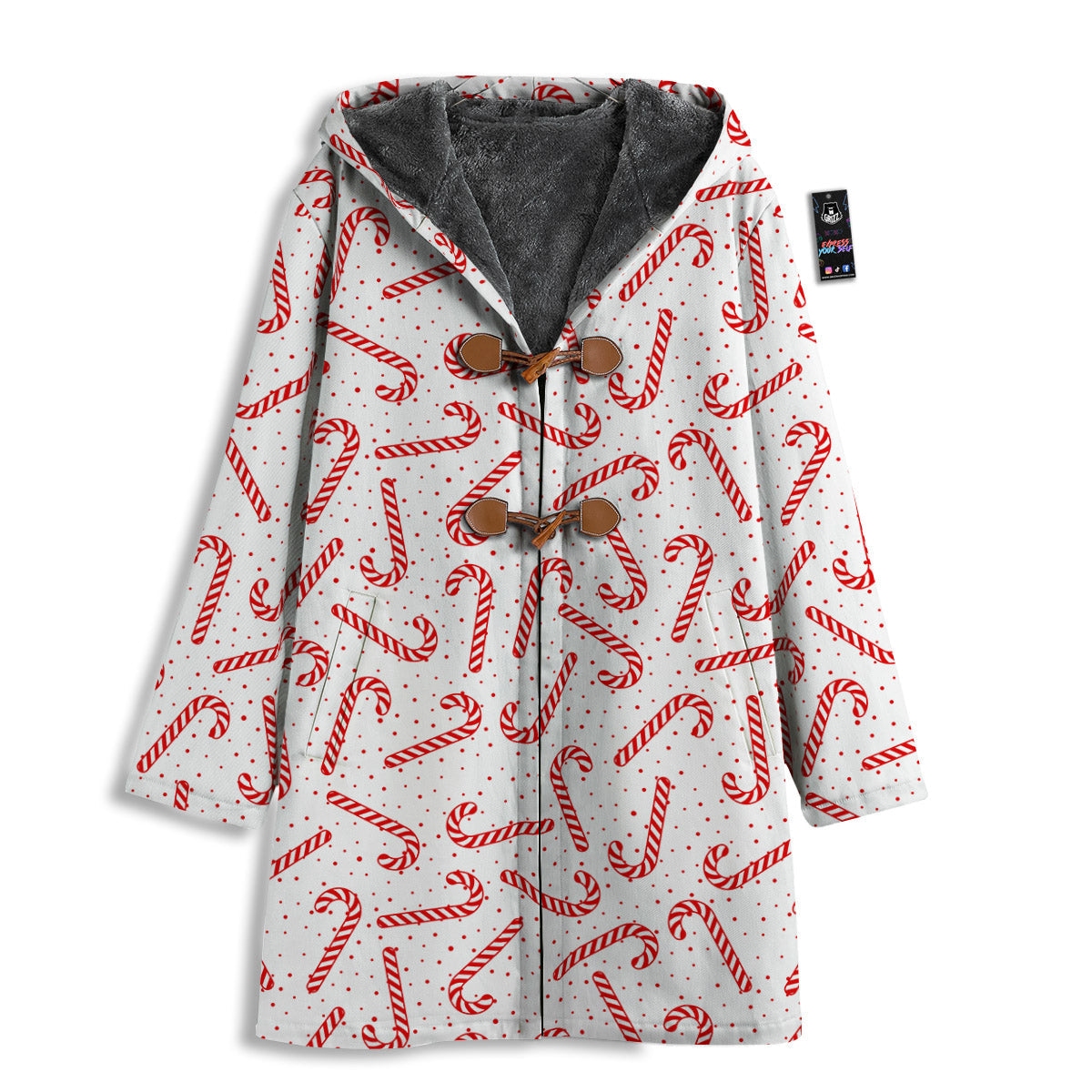 Christmas Candy Print Pattern Men's Windbreaker Jacket-grizzshop