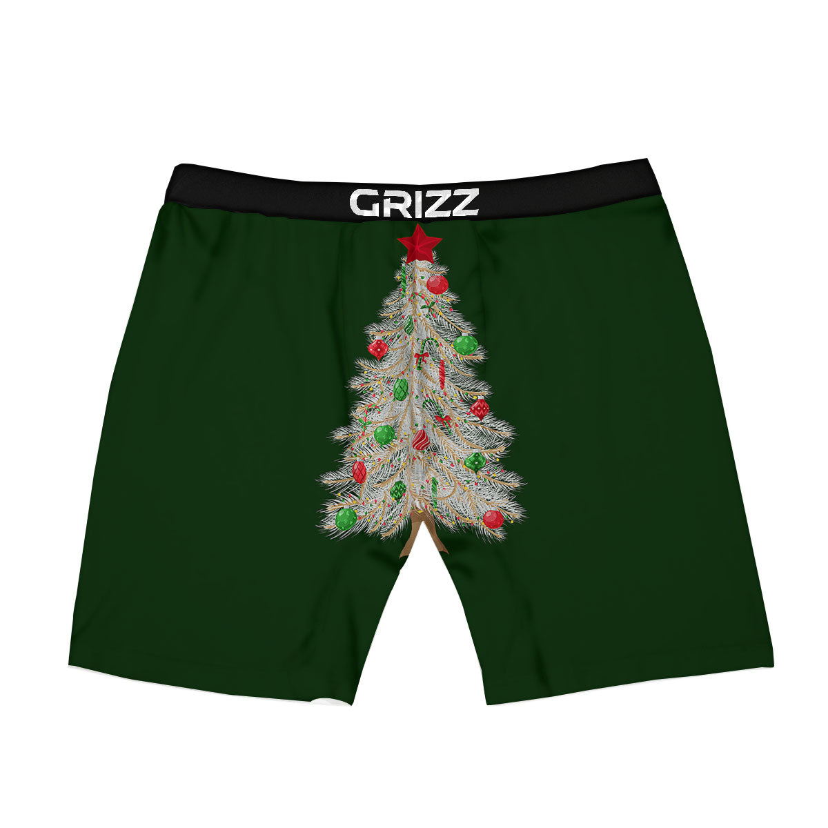 Christmas Decorated Tree Print Boxer Briefs-grizzshop