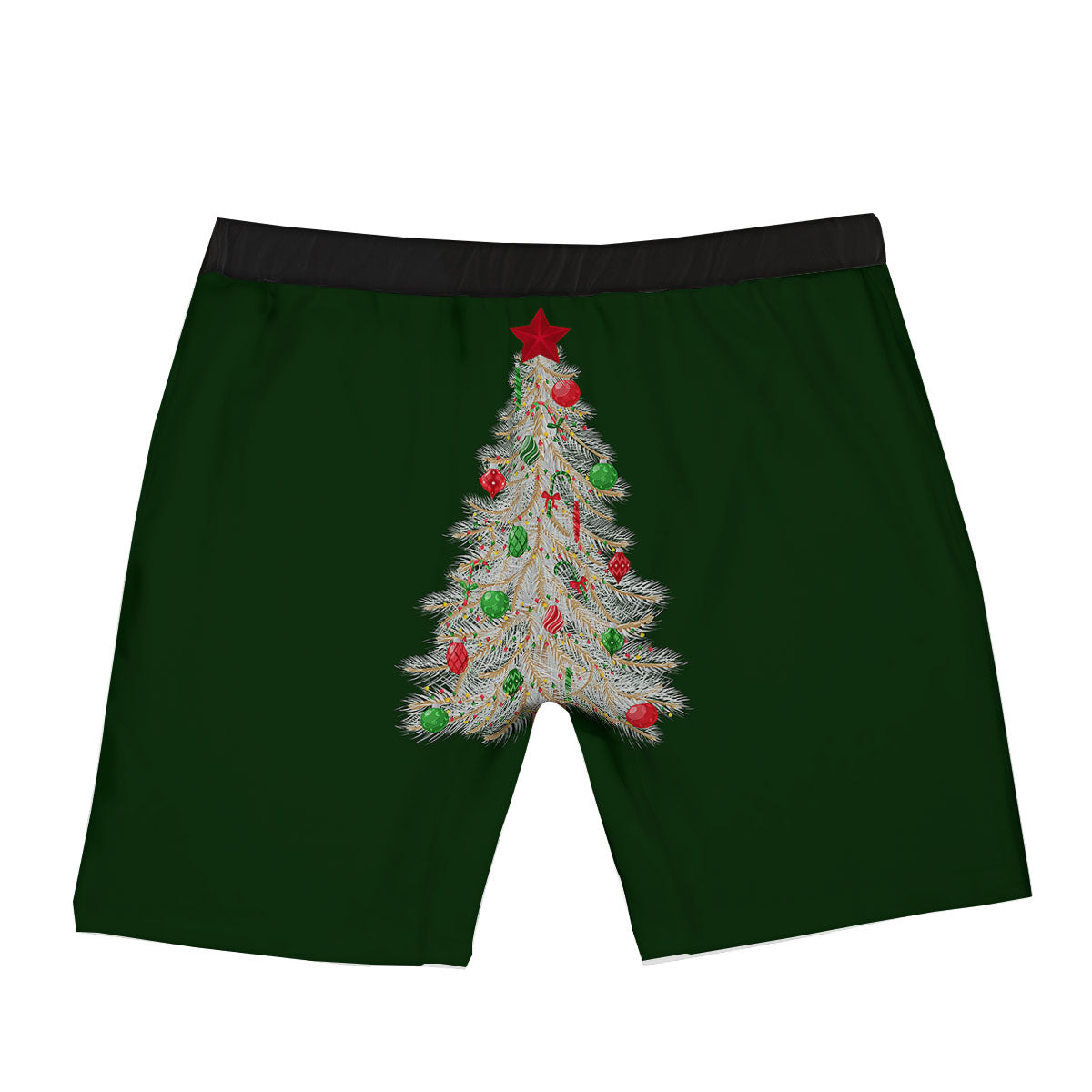 Christmas Decorated Tree Print Boxer Briefs-grizzshop
