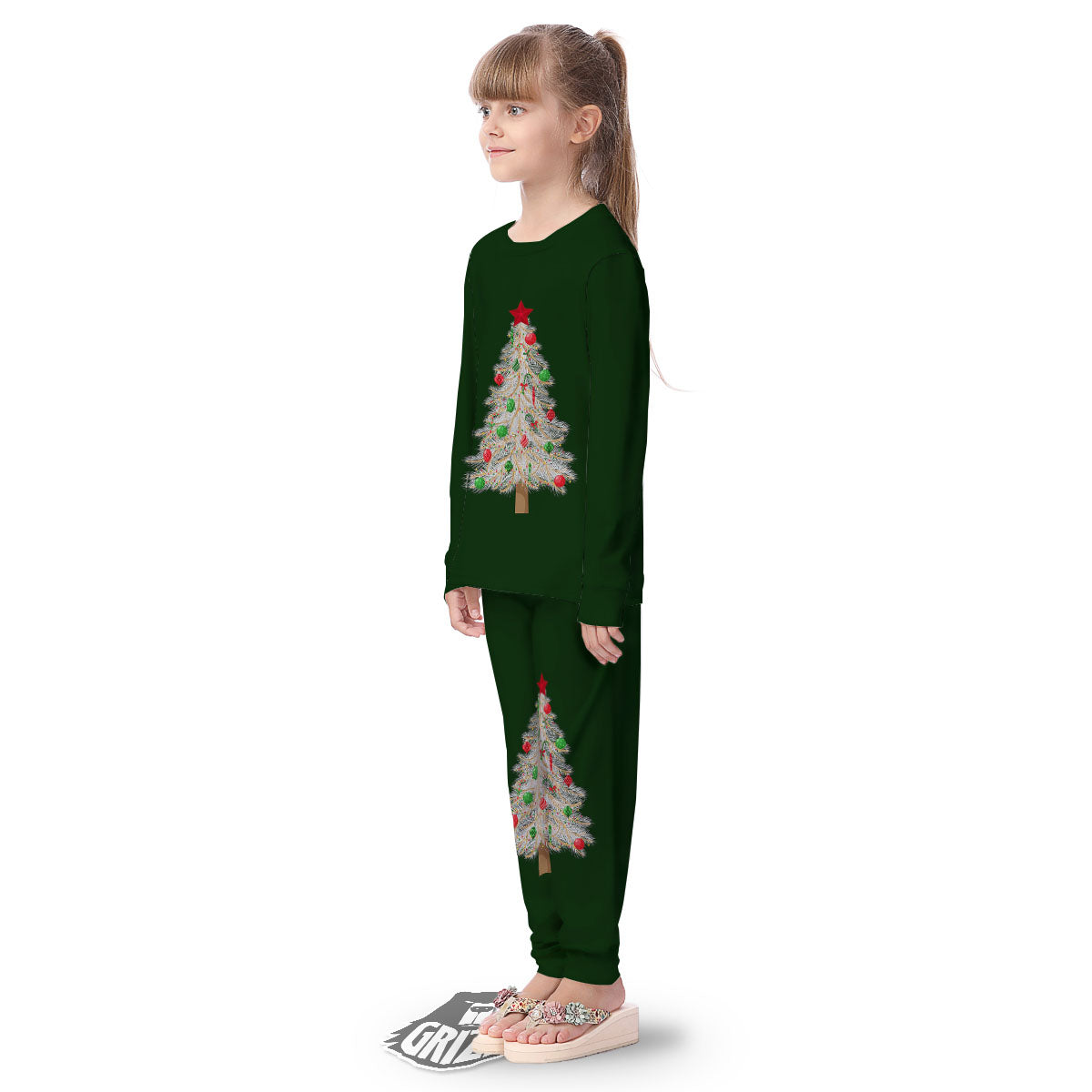 Christmas Decorated Tree Print Kid's Pajamas-grizzshop