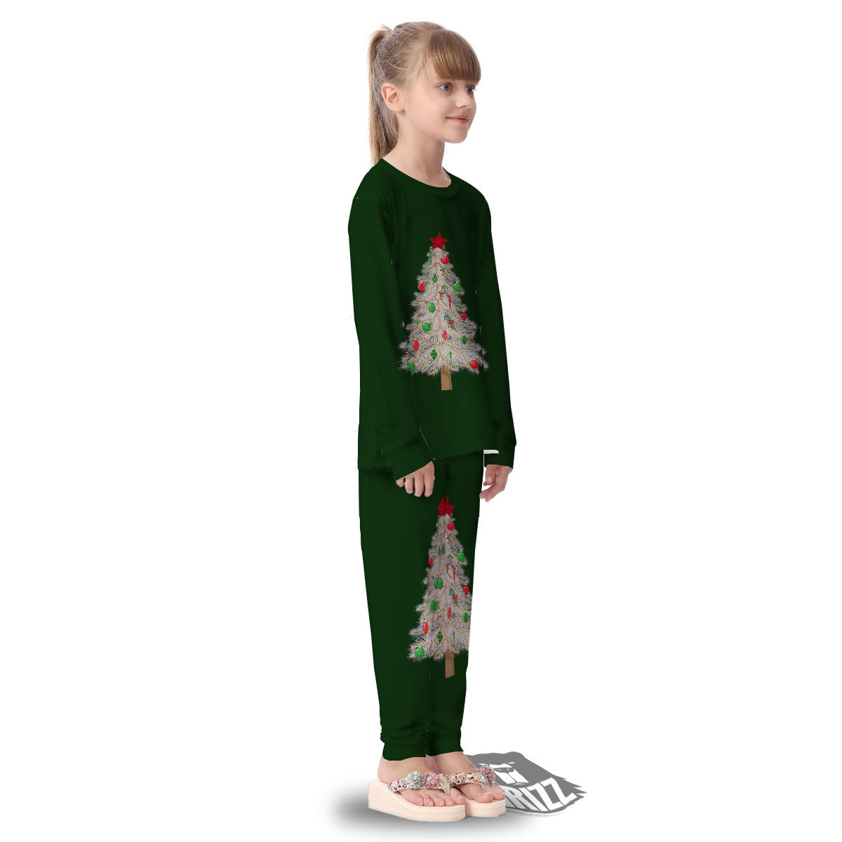 Christmas Decorated Tree Print Kid's Pajamas-grizzshop